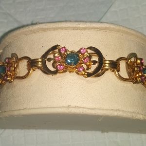 Coro Pegasus Bracelet Rhinestone Link Signed